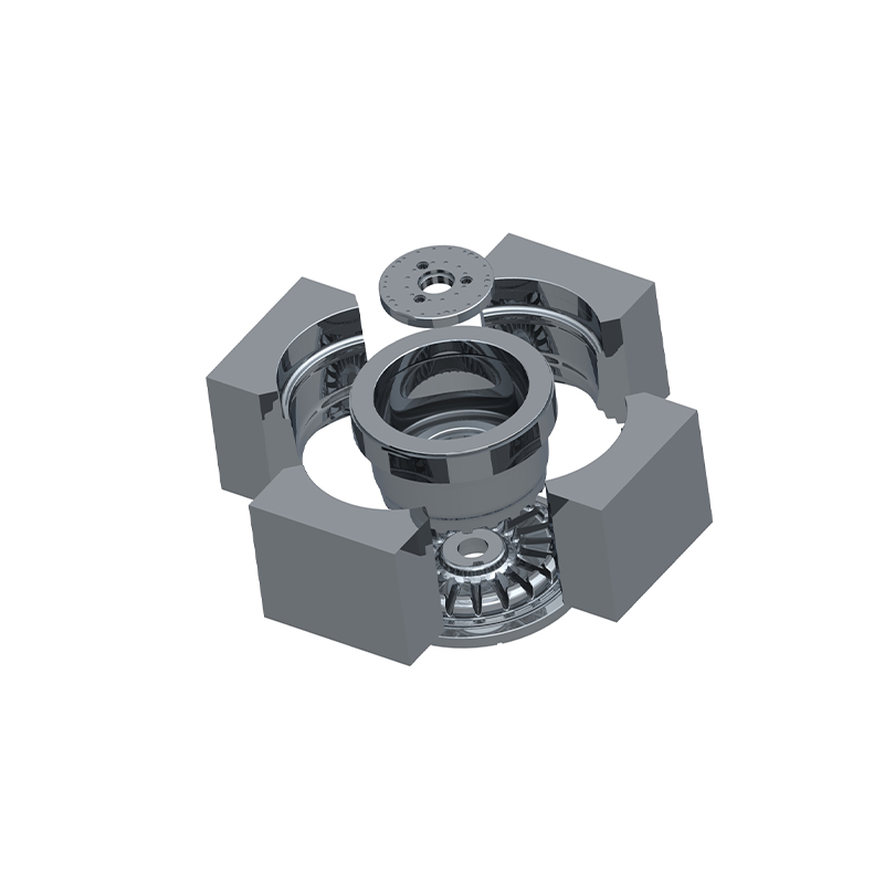 Moule basse pression refroidi à l'eau fixé au moyeu de roue